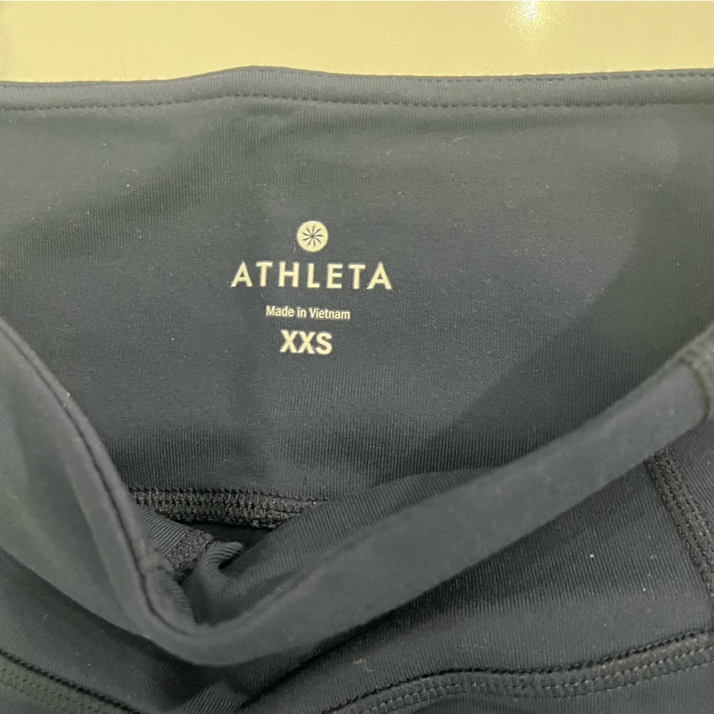 Nwot Athleta Dark Blue With Black Shear On The Sides Leggings Size Xxs View 6